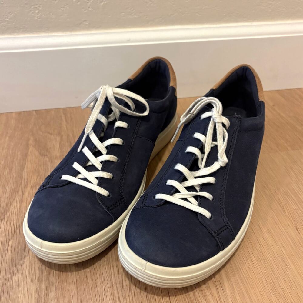 Ecco dark blue suede sneakers shoes womens size 40 us 9-9.5